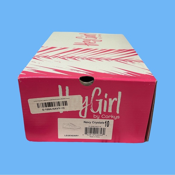 NWT! HEY GIRL, BY CORKY’S,IN NAVY BLUE/WHITE W/ CRYSTAL STAR, WOMAN’S SIZE 10. - Picture 16 of 16